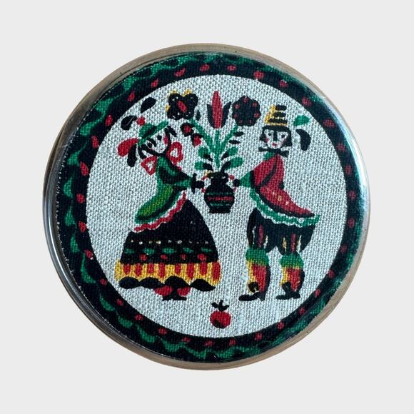 Vintage Parisian Prints Linen on Rubber Coasters Set of 7 Coasters - Picture 1 of 10